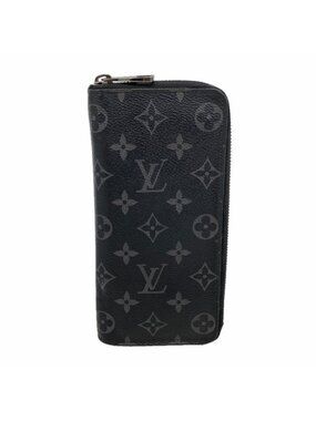 Louis Vuitton Wallet Monogram Eclipse Zippy Vertical Black